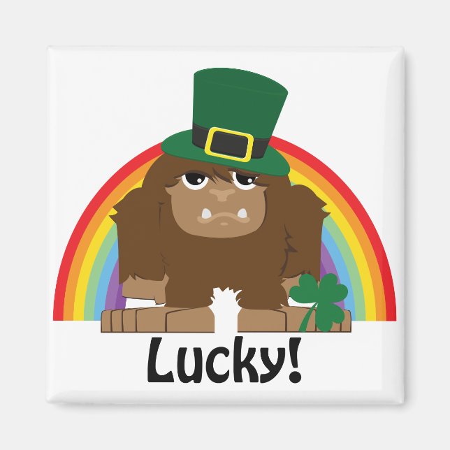 Imán Lucky Bigfoot Leprechaun (Frente)
