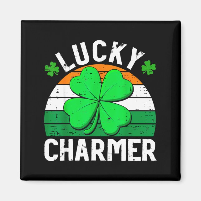 Imán Lucky charmer shirts boys kids girls funny st (Frente)