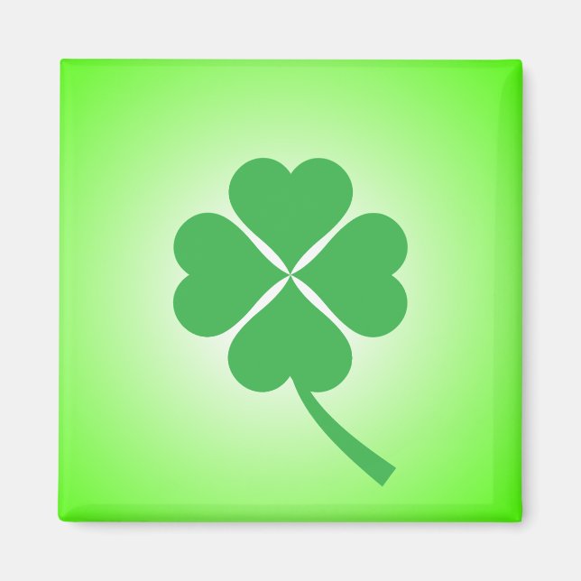 Imán Lucky Four Leaf Shamrock Design-87906 (Frente)