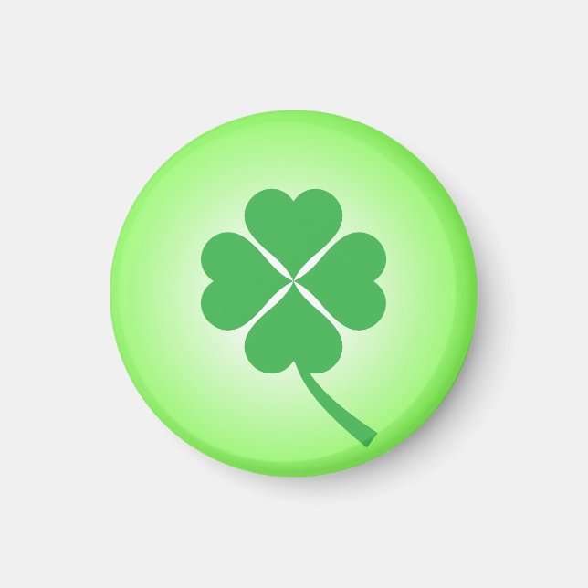 Imán Lucky Four Leaf Shamrock Design-87906 (Frente)