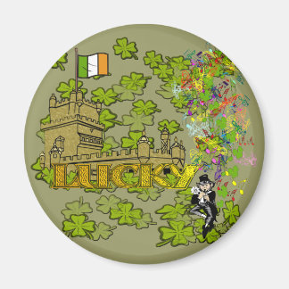 Imán Lucky Leprechaun y su castillo irlandés