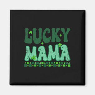 Imán Lucky Mama Familia Retro Groovy St Patrick a juego