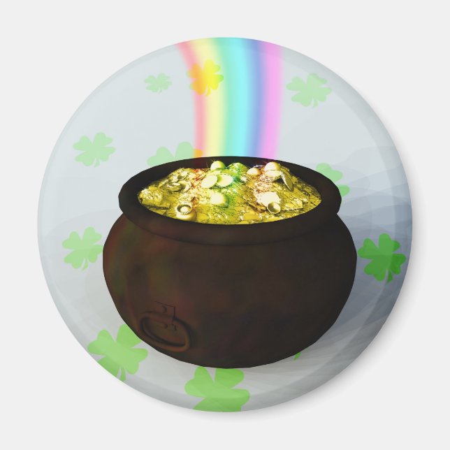 Imán Lucky Pot of Gold Magnet (Frente)