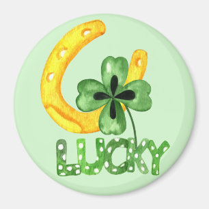 Imán Lucky Shamrock & Horseshoe