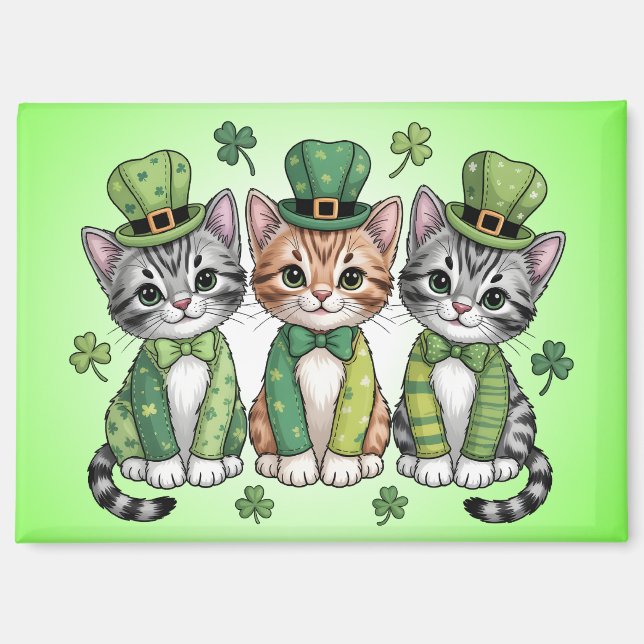 Imán Lucky St. Patrick’s Day Kittens-47474 (Anverso)