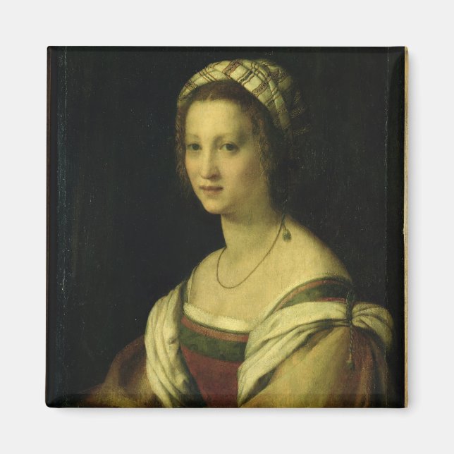 Imán Lucrezia di Baccio del Fede, la esposa del artista (Frente)