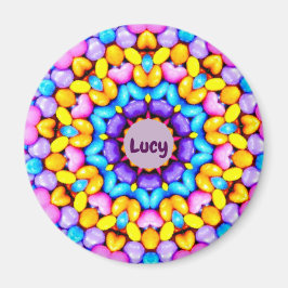 Imán LUCY ~ Fractal del patrón personalizado de Pascua