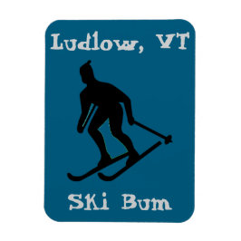 Imán Ludlow, VT Icy Ski Bum (Hardpack Vermont Skiing)
