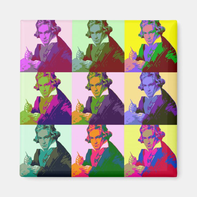 Imán Ludwig Van Beethoven Pop Art (Frente)