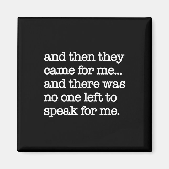 Imán Luego Vinieron Por Mí, Protesta Política, Mundo A (Frente)