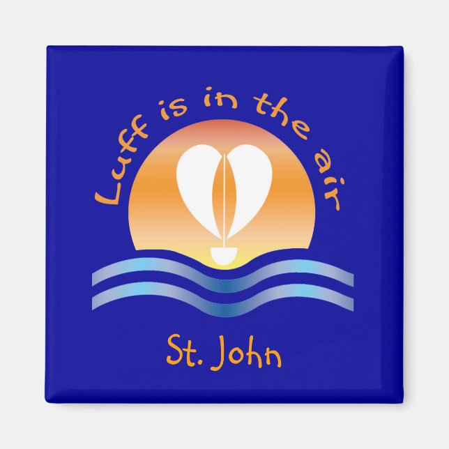 Imán Luffers Sunset_Luff está en el aire St. John (Frente)