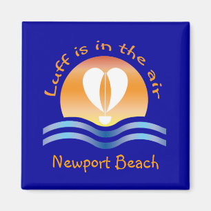 Imán Luffers Sunset_Luff está en la playa de Newport