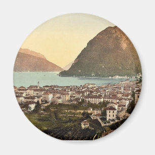 Imán Lugano, visión general, Tessin, vintage de Suiza