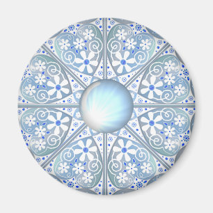 Imán Lugar cerámico Azul claro