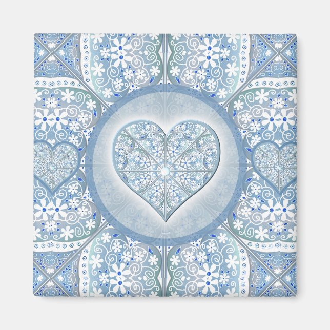 Imán Lugar cerámico Azul claro (Frente)