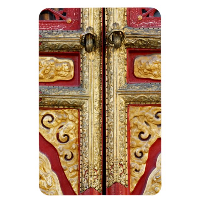 Imán Lugar Metalizado de oro en la puerta (Vertical)