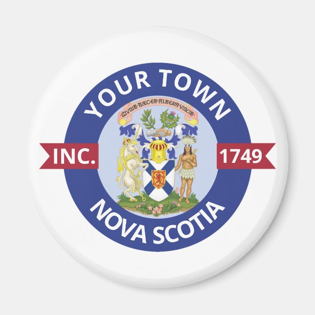 Imán Lugares de Nueva Escocia - Personalizado (Frente)