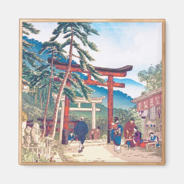 Imán Lugares famosos de Kioto - Paisaje Inari Fushimi (Frente)