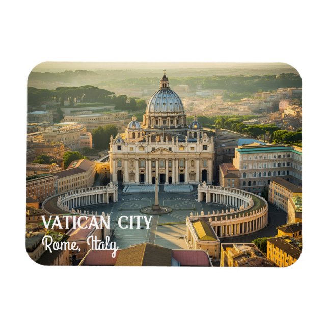 Imán Lugares tranquilos en la Ciudad del Vaticano, Ital (Horizontal)
