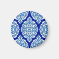 Lujo blanco-azul, ornamento turco.