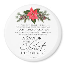 Luke 2:10-11 Navidades de Poinsettia Scripture