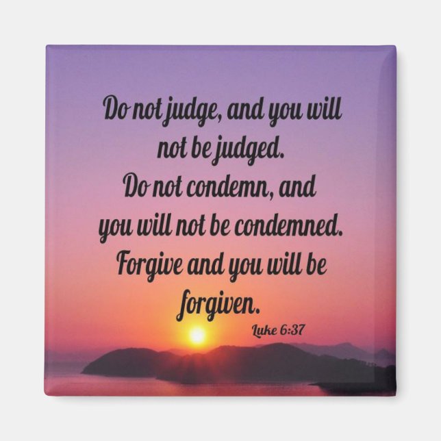 Imán Luke 6:37 - Refrigerator Magnet (Frente)