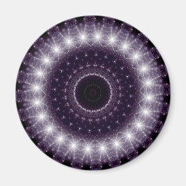 Imán Luminosa encaje redondo negro y blanco