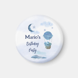 Imán Luna azul niño de cumpleaños pequeño elefante