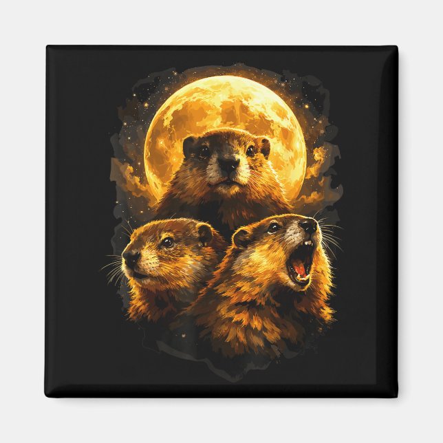 Imán Luna de marmota  (Frente)