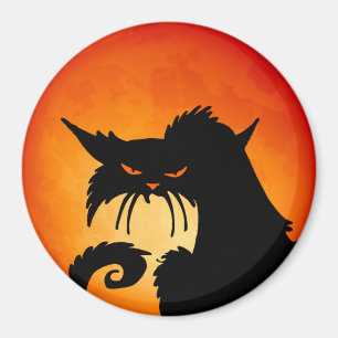 Imán Luna de Naranja de gato negro
