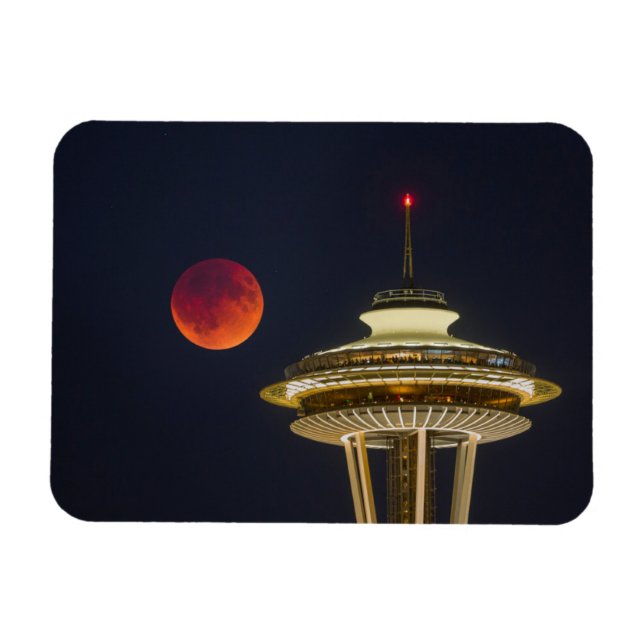 Imán Luna de Sangre | Aguja Espacial de Seattle (Horizontal)