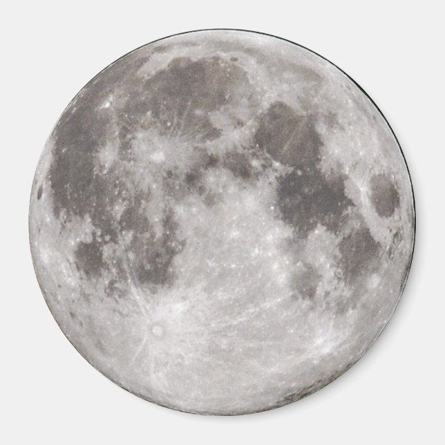 Imán Luna llena en cielo negro (Frente)