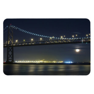 Imán Luna Llena por el Puente de la Bahía de San Franci