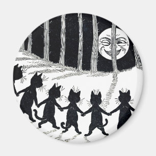 Imán Luna llena y gatos, Louis Wain