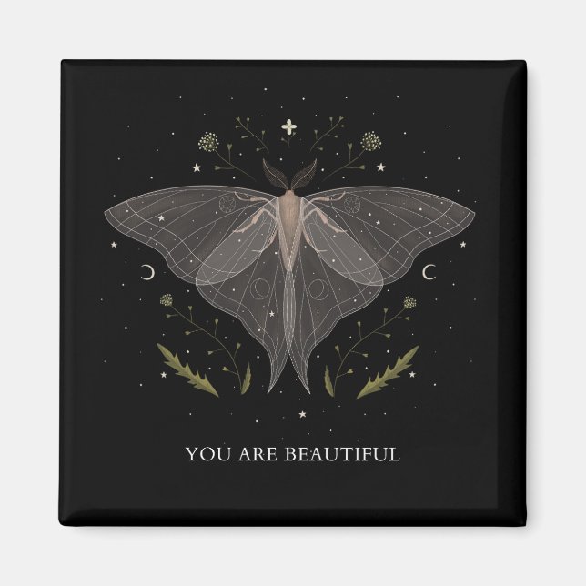 Imán Luna Moth- Eres hermosa (Frente)