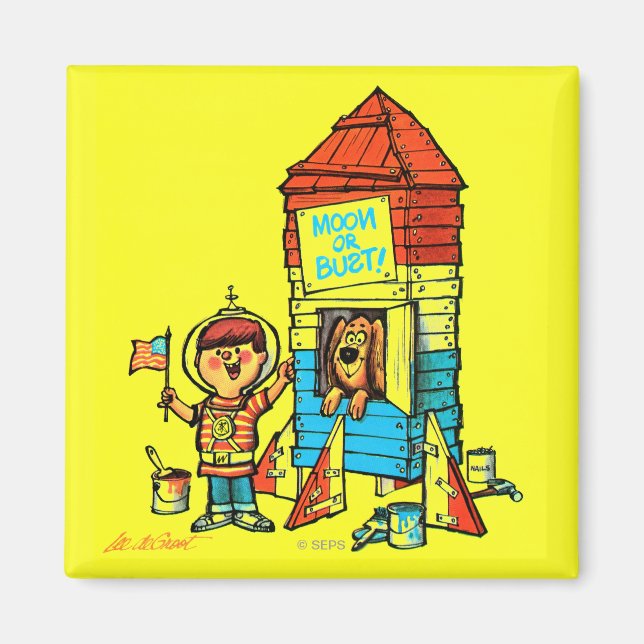 Imán ¡Luna o Bust! (Frente)