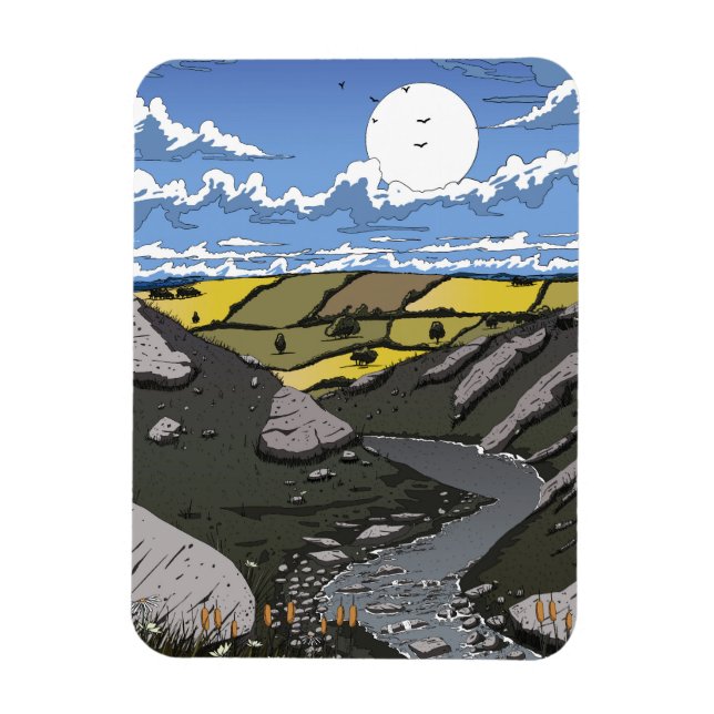 Imán Luna sobre el valle (Vertical)