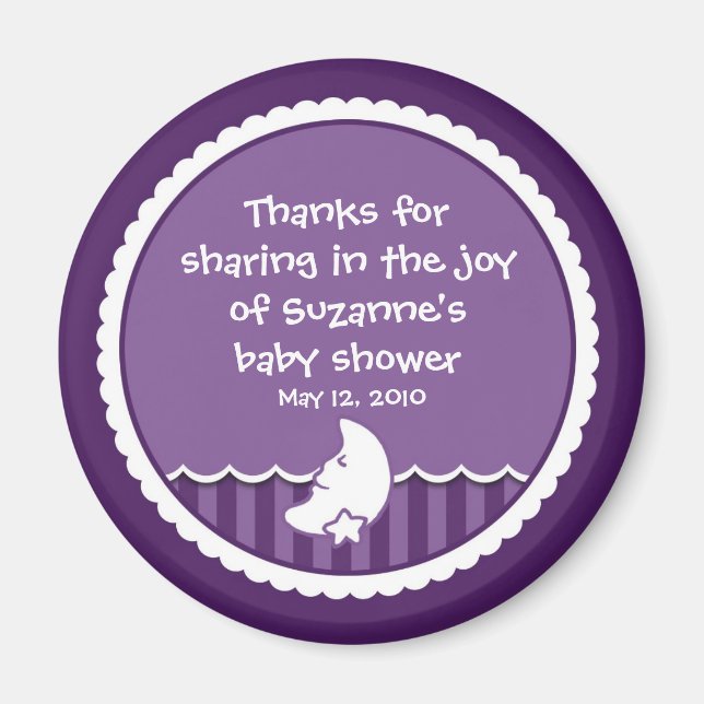 Imán Luna y Estrella (púrpura oscuro) (Frente)