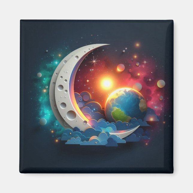 Imán Luna y estrellas (Frente)