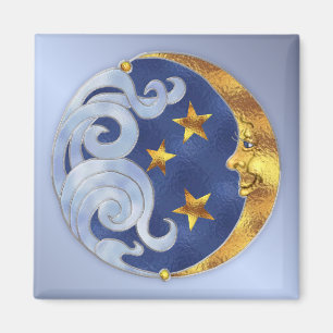 Imán Luna y estrellas celestes