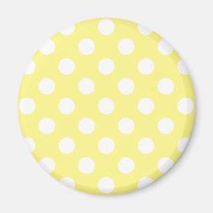 Imán Lunares blancos en amarillo limón
