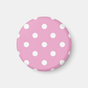 Imán Lunares Blancos sobre Rosa