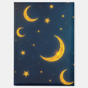 Imán lunas de media luna resplandeciente y estrella