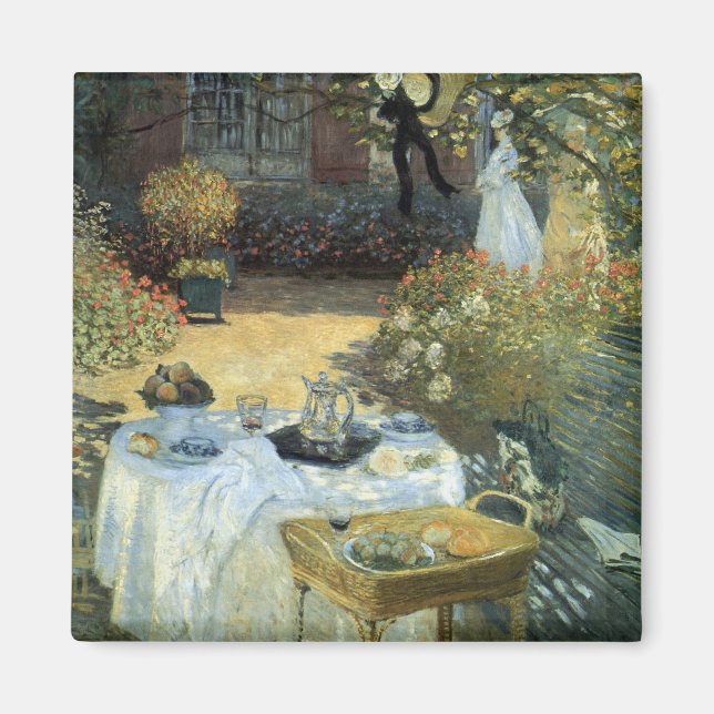 Imán Luncheon de Claude Monet, el impresionismo vintage (Frente)