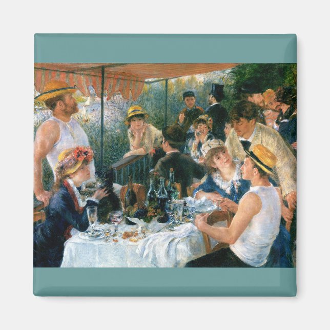 Imán Luncheon de Renoir del Fiesta del barco (1881) (Frente)