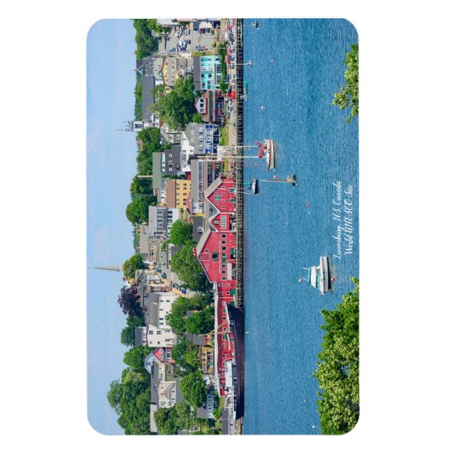 Imán Lunenburg, NS Waterfront Flexible Magnet (Vertical)