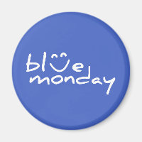Lunes azul. Blauwe maandag se encontró con glimlac
