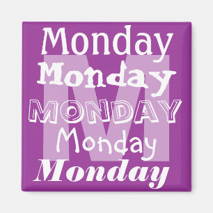 Imán Lunes Día laborable de la semana Magnet