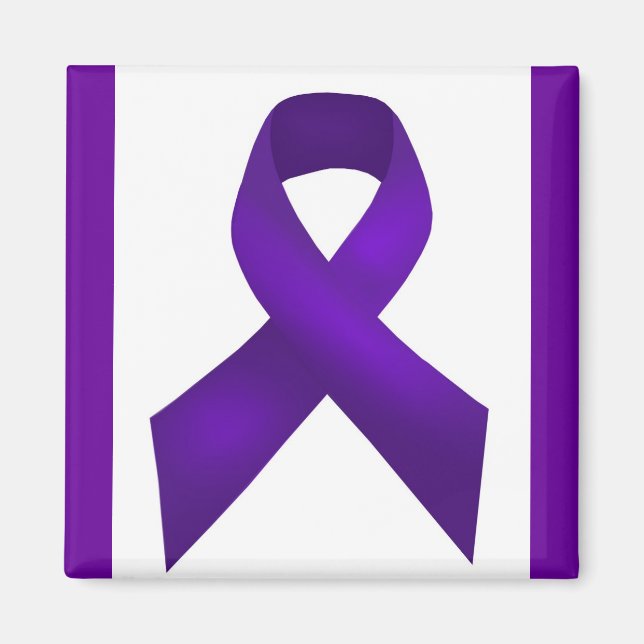 Imán Lupus Awareness Purple Ribbon (Frente)