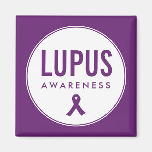 Imán Lupus Awareness Ribbon Purple
